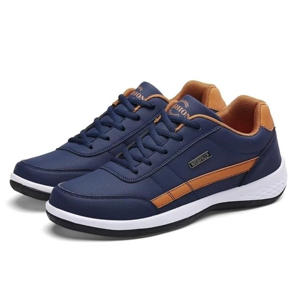 Dumajo New Fashion Men's Leather Running Sneakers SZ 8